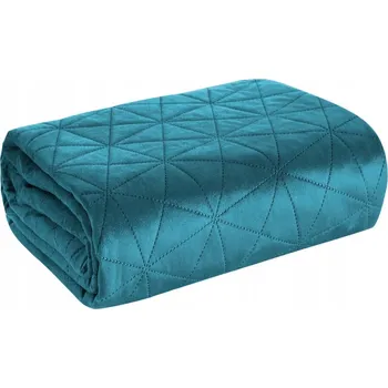 Prostěradlo Přehoz na postel Eurofirany velur 170 cm x 210 cm modrý