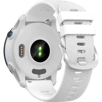 Řemínek na hodinky Enem Vroubkovaný jednobarevný řemínek 18mm - Bílý IR-AWGW-0394