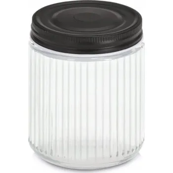 SKLENĚNÁ ZAVAŘOVACÍ SKLENICE 520 ML S KOVOVÝM VÍČKEM PRO SKLADOVÁNÍ POTRAVIN