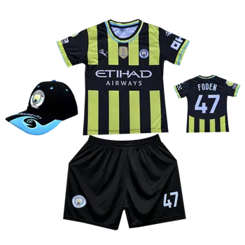 Fotbal Numberoplus Premium dětský fotbalový dres + fotbalová kšiltovka Manchester City FC - Phil Foden 47 Velikost: 14 let ( vel.158)
