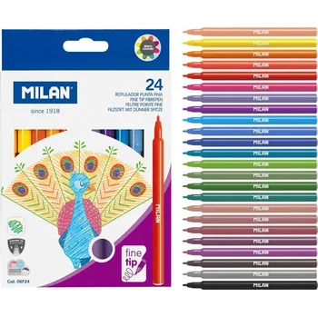 Školní Fixy pro děti, barevné popisovače fixy školní fixy pro děti, 24 ks