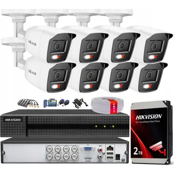 Bezpečnostní kamera MONITOROVACÍ SADA Hilook By Hikvision 8 ANALOGOVÝCH KAMER 5MPX Hybrid Light