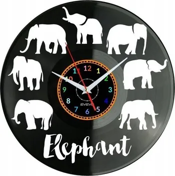 Hodiny Slon Nástěnné Hodiny Vinylová Deska Moderní Dekorativní Narozeniny