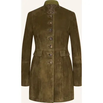 Dámský blejzr Habsburg Dámská Kožená Kazajka Agatha, olivová, 34