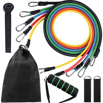 Odporové gumy na cvičení fitness tréninkové 5 gum do 45 kg Amade AM10560