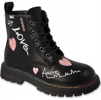 Dámské kozačky Befado dětské kozačky eko kůže černé, velikost 26