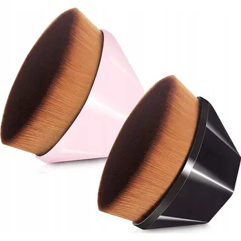 Kosmetický štětec 2x HUSTÝ MĚKKÝ ŠTĚTEC NA MAKE-UP, TEKUTÝ PODKLAD, JEDNOTNÝ