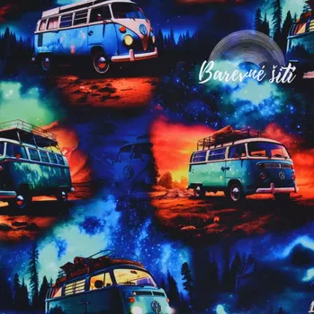 Zimní softshell Modrý VW bus (E) (Zimní softshell potištěný)
