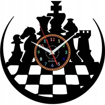 Hodiny Šachové hodiny nástěnné vinylová deska moderní dekorativní dárek k narozeninám