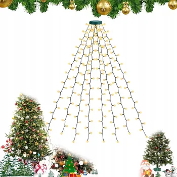 Vánoční dekorace Vánoční osvětlení na stromeček LED TEPLÁ BÍLÁ 280 LED TEPLÁ BÍLÁ 2M