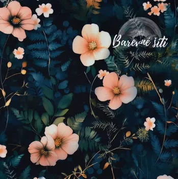 Zimní softshell Krémové růžičky (E) (Zimní softshell potištěný)