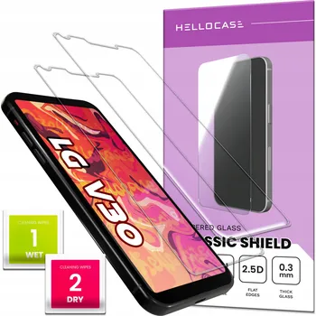 Pouzdro na mobilní telefon 2-BALENÍ Hybridní Sklo pro LG V30 (Fólie, Ochranné, Displej, 9H)