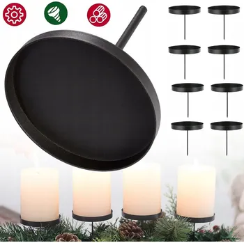 Svícen 8 X DRŽÁKY NA SVÍČKY PRO ADVETNÍ VĚNEC, SVÍCEN VÁNOČNÍ