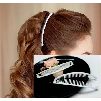 Ozdoba do vlasů Banánek do vlasů Britany dlouhý bílý BB26