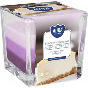 Svíčka Parafínová vonná svíčka - Borůvkový cheesecake Aura 1 ks