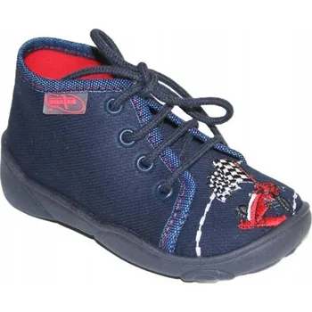 Dívčí obuv Befado dětské papuče (bačkory) na šněrování, modré, velikost 18