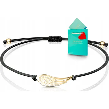 Náramek Náramek křídlo pozlacený na šňůrce provázkový zlatý stříbro 925