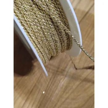 Šňůra leonská 1,7 mm barva zlatá