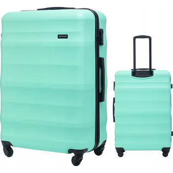 Velký kufr na 4 kolečkách, odolný cestovní kufr XXL z ABS plastu WINGS