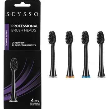 Elektrický zubní kartáček Profesionální karbonové Hlavice pro sonický zubní kartáček SEYSSO , 4 ks