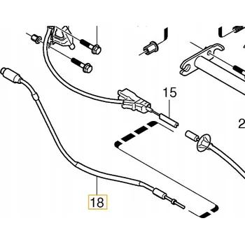 Lanko parkovací brzdy VOLVO S80 levé lanko ruční brzdy