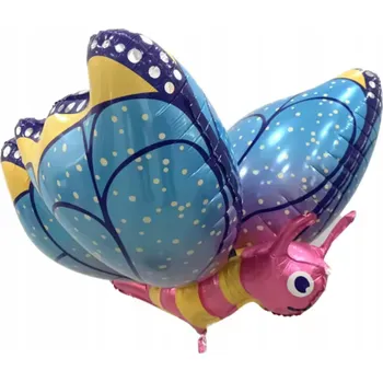 Balónek Fóliový Balónek Motýl Barevný Velký na Helium - Ideální na Oslavy a Dekorace