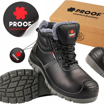 Pracovní obuv PRACOVNÍ ZIMNÍ PÁNSKÉ BOTY ZATEPLENÉ KOTNÍKOVÉ OBUV BOZP SQUALL VEL. 46