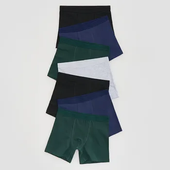 Dětská móda Reserved - Bavlněné boxerky 7‑pack - tmavě zelená - 857HD-79X - 857HD-79X-U11