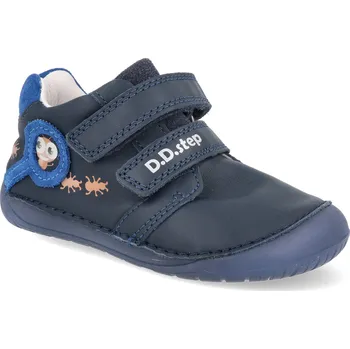 Dívčí obuv Barefoot dětské kotníkové boty D.D.step - S070-52576A tmavě modré Velikost: 25