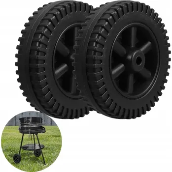 Příslušenství pro gril 2 KUSY 15 CM BBQ KOLEČKA, KOLEČKA NA SEKAČKU, ODOLNÁ RUČNÍ KOLEČKA PRO MANUÁLNÍ VOZÍKY