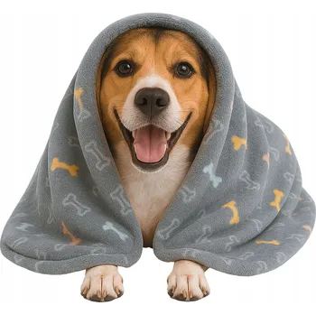 Pelíšek pro psa PillowPrim deka pro psa šedá 89 cm x 67 cm