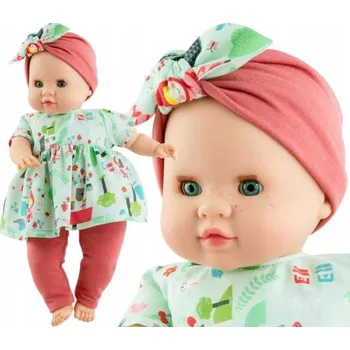 KRÁSNÁ PANENKA ZELENÉ OČI V OBLEČENÍ MIMINKO 36 CM