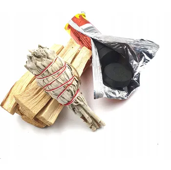 Čajovna Bílá Šalvěj Svazek + 100g Palo Santo + Uhlíky