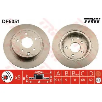 Brzdový kotouč TRW DF6051 Brzdový kotouč