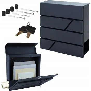 Poštovní schránka Poštovní schránka euroschránka, s vhozem, se schránkou na noviny Virone šedá