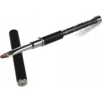 Kosmetický štětec Štětec na gel "kočičí jazýček" s kamínky č. 4