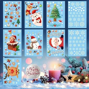 Vánoční dekorace Vánoční nálepky na okno, vánoční dekorace