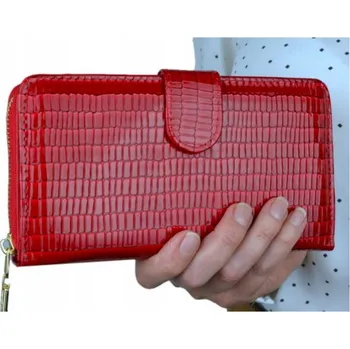 Dámská peněženka dvojitá Červená Velká stylová organizér