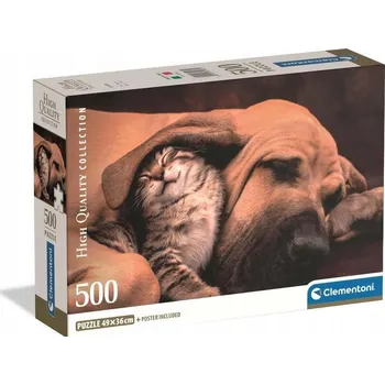 Puzzle PUZZLE 500 DÍLKŮ COMPACT MAZLENÍ CLEMENTONI 35583