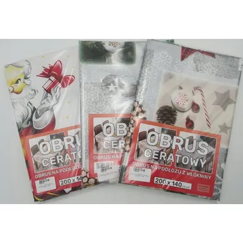 ubrus Cerata na míru Ubrus z Ceraty Vánoční Šedý 200x140 cm