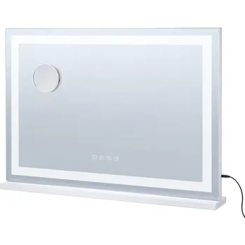 Zrcadlo SucceBuy Zrcadlo na líčení 80x12x57.2CM s tříbarevným osvětlením bílá