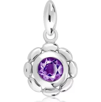 Přívěsek Lina S Amethyst - stříbrný přívěsek s ametystem