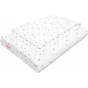 Povlečení Sada povlečení s výplní 120x90 cm - mini hvězdičky šedé n