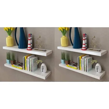 police Nástěnné police 4 ks bílé 80 cm