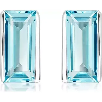 Náušnice Adi S Blue Topaz - stříbrné náušnice s modrým topazem