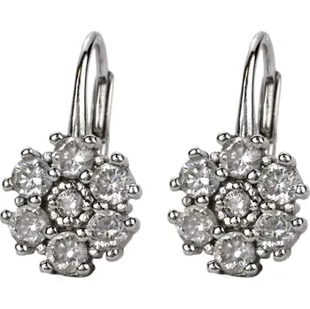 Náušnice Alena - stříbrné náušnice ve tvaru kytičky