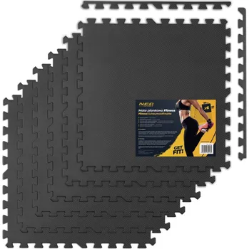 podložka na cvičení Podložka na cvičení Neo-sport černá 60x60 cm EVA pěna protiskluzová