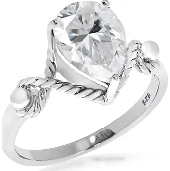 Prsten Lara S White Topaz - prsten ze stříbra s bílým topazem