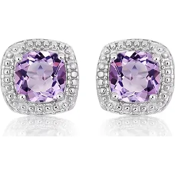 Náušnice Rafal S Amethyst - stříbrné náušnice s ametystem
