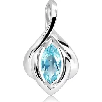 Přívěsek Amáta S Blue Topaz - stříbrný přívěsek s modrým topazem